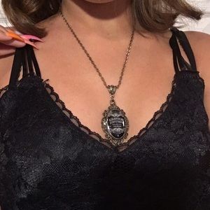 vintage ouija board necklace <3